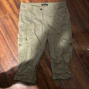 They’re like a greenish tan color only worn twice